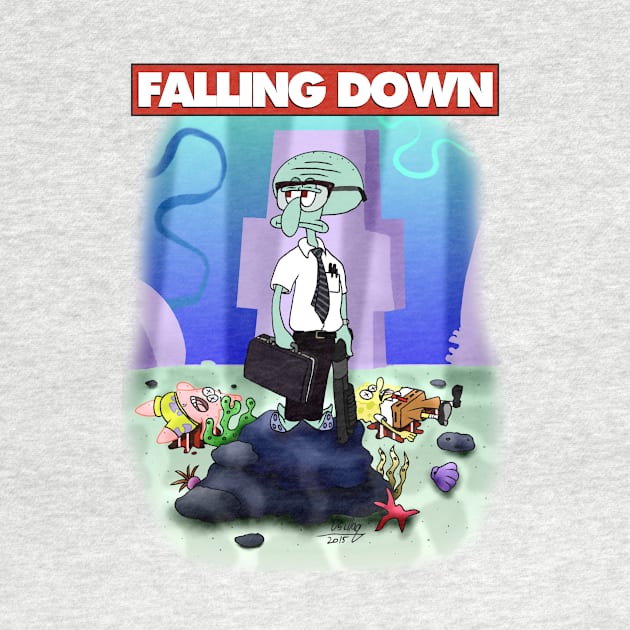 Squidward Falling Down by SpaceCop